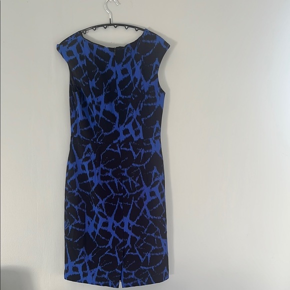 Calvin Klein Black and Blue Sleeveless Sheath Dress - Picture 3 of 5
